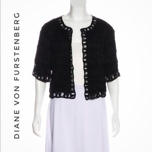 DVF Guelda Jacket -Silk Blend Crochet Cardigan